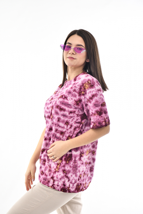 Tricou Tie Dye AllOver Splash - Maro Inchis [3]