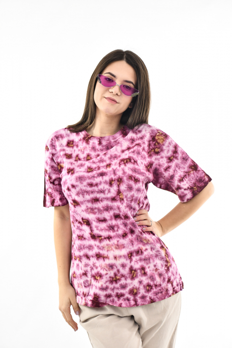 Tricou Tie Dye AllOver Splash - Maro Inchis [2]