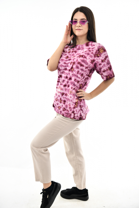 Tricou Tie Dye AllOver Splash - Maro Inchis [4]