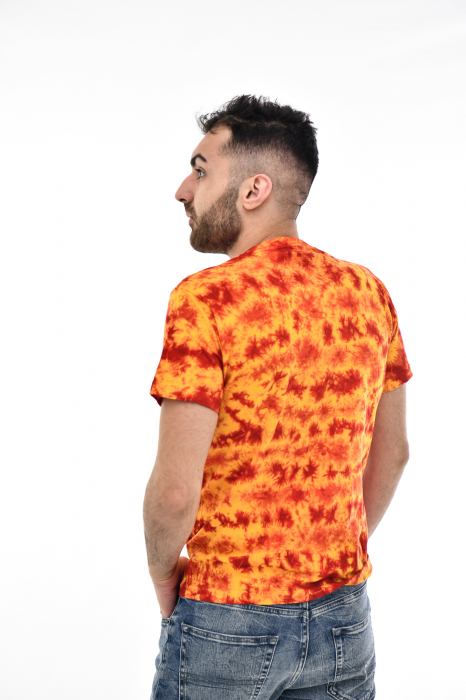 Tricou Tie Dye AllOver Splash - Maro Inchis [4]