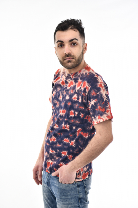 Tricou Tie Dye AllOver Splash - Maro Inchis [2]
