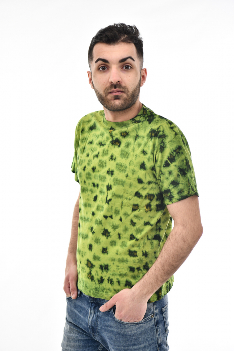 Tricou Tie Dye AllOver Splash - Maro Inchis [7]