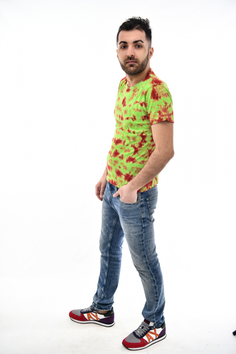 Tricou Tie Dye AllOver Splash - Maro Inchis [2]