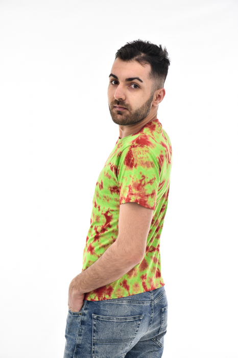 Tricou Tie Dye AllOver Splash - Maro Inchis [5]