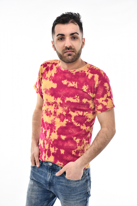 Tricou Tie Dye AllOver Splash - Maro Inchis [2]