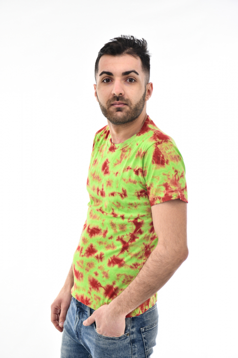 Tricou Tie Dye AllOver Splash - Maro Inchis [3]