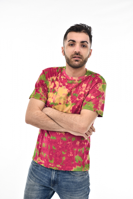 Tricou Tie Dye AllOver Splash - Maro Inchis [2]