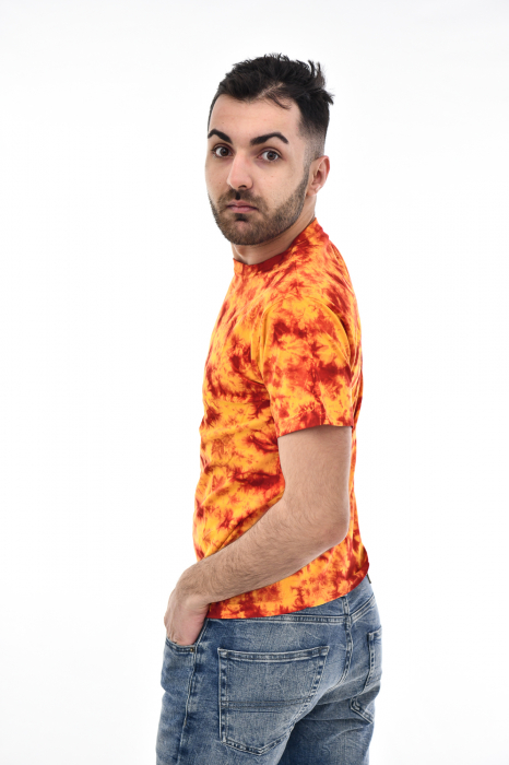Tricou Tie Dye AllOver Splash - Maro Inchis [5]
