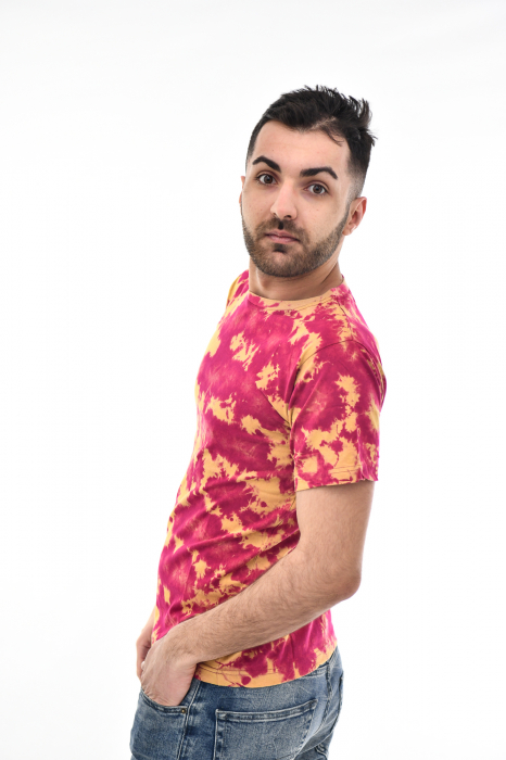 Tricou Tie Dye AllOver Splash - Maro Inchis [4]