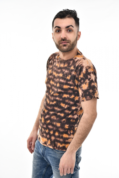 Tricou Tie Dye AllOver Splash - Maro Inchis [3]