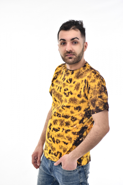 Tricou Tie Dye AllOver Splash - Maro Inchis [2]