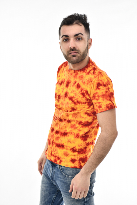 Tricou Tie Dye AllOver Splash - Maro Inchis [3]