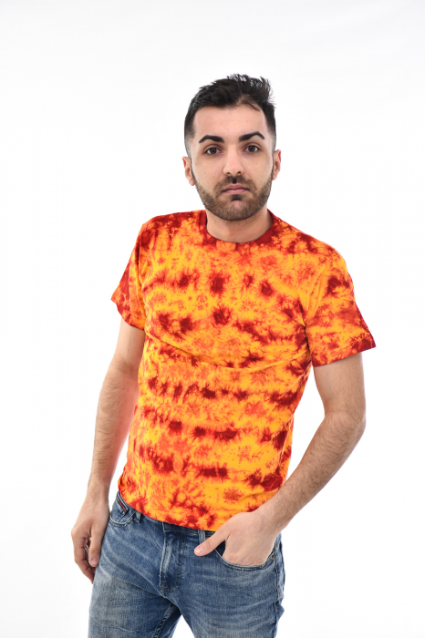Tricou Tie Dye AllOver Splash - Maro Inchis [2]