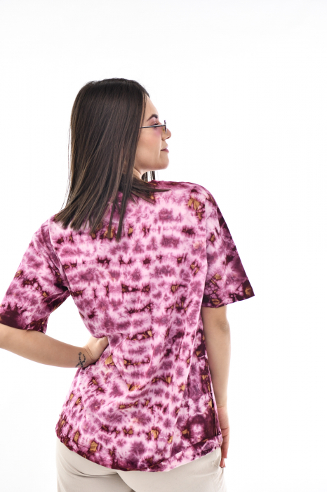 Tricou Tie Dye AllOver Splash - Maro Inchis [5]
