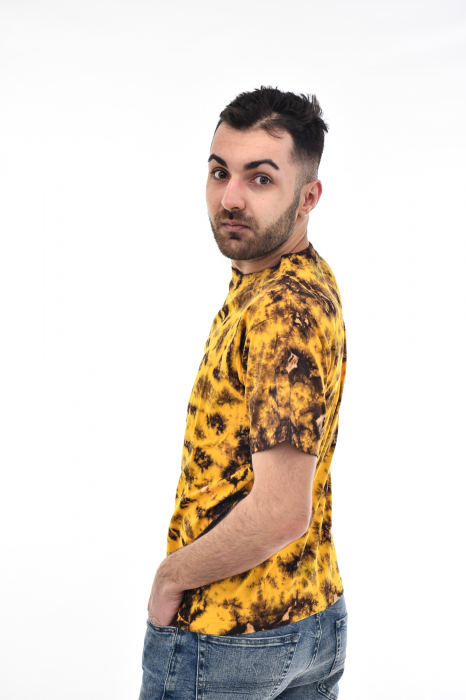 Tricou Tie Dye AllOver Splash - Maro Inchis [4]