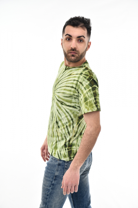 Tricou Tie Dye Circle Splash - Verde Inchis [5]