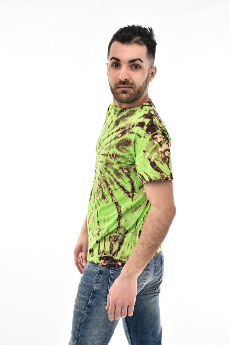 Tricou Tie Dye Circle Splash - Verde Inchis [10]