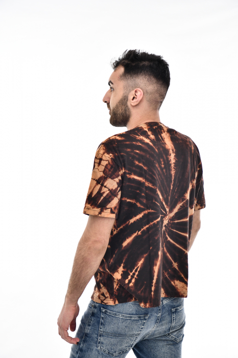 Tricou Tie Dye Circle Splash - Verde Inchis [4]