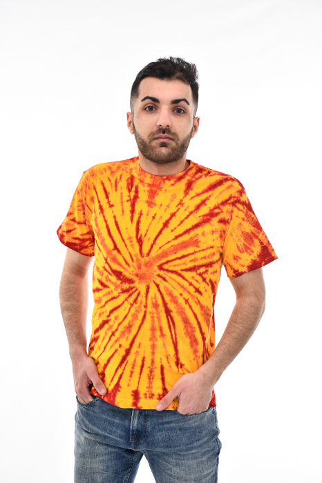 Tricou Tie Dye Circle Splash - Verde Inchis [2]