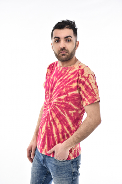Tricou Tie Dye Circle Splash - Verde Inchis [2]