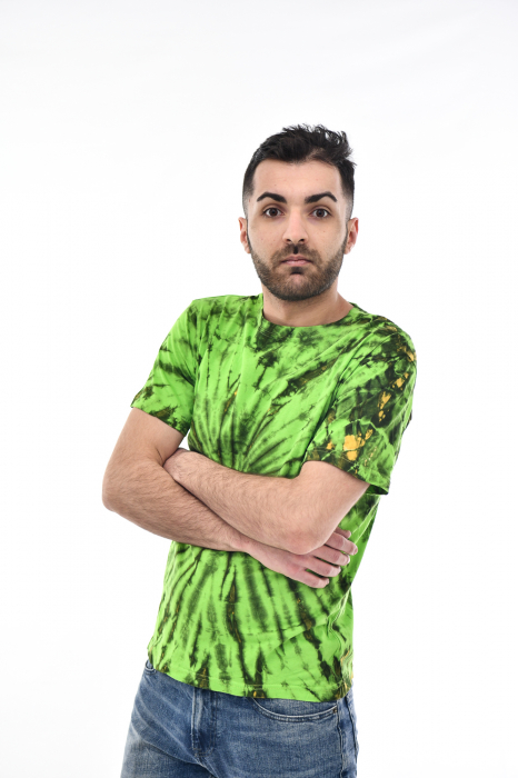 Tricou Tie Dye Circle Splash - Verde Inchis [3]
