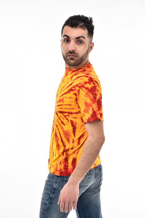Tricou Tie Dye Circle Splash - Verde Inchis [4]
