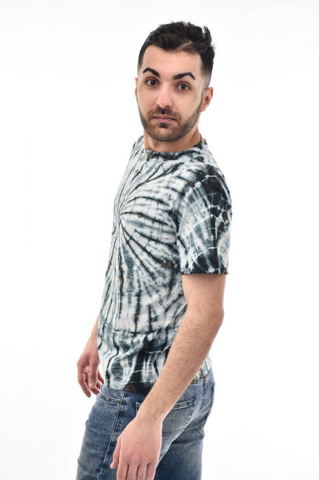 Tricou Tie Dye Circle Splash - Verde Inchis [4]