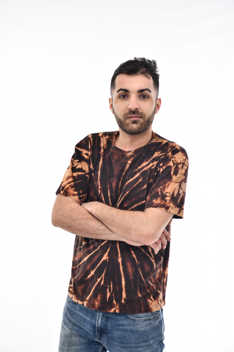 Tricou Tie Dye Circle Splash - Verde Inchis [2]