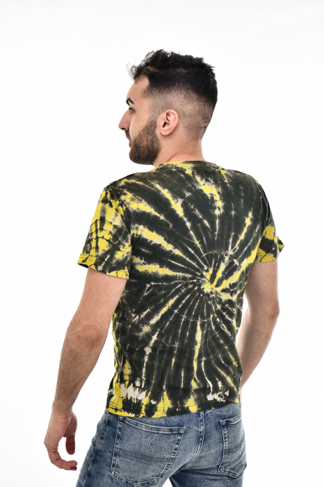 Tricou Tie Dye Circle Splash - Verde Inchis [4]