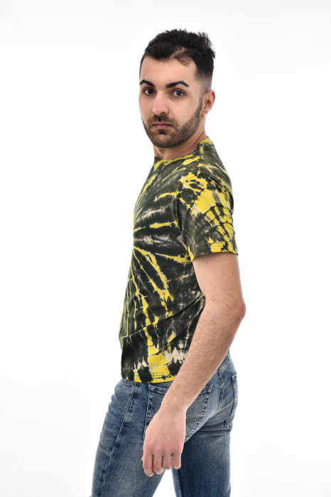 Tricou Tie Dye Circle Splash - Verde Inchis [5]