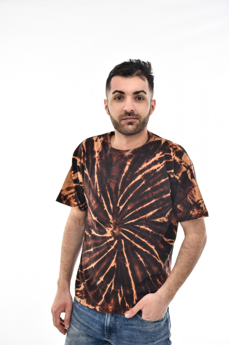 Tricou Tie Dye Circle Splash - Verde Inchis [1]