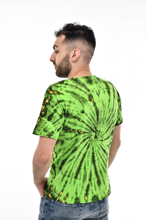 Tricou Tie Dye Circle Splash - Verde Inchis [4]