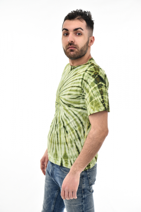 Tricou Tie Dye Circle Splash - Verde Inchis [3]