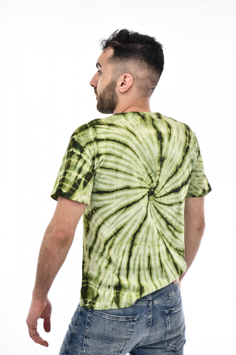 Tricou Tie Dye Circle Splash - Verde Inchis [4]