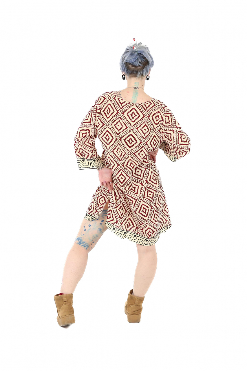 Tunica din 100% bumbac cu maneca 3/4 si croi relaxat - Model 3 [4]