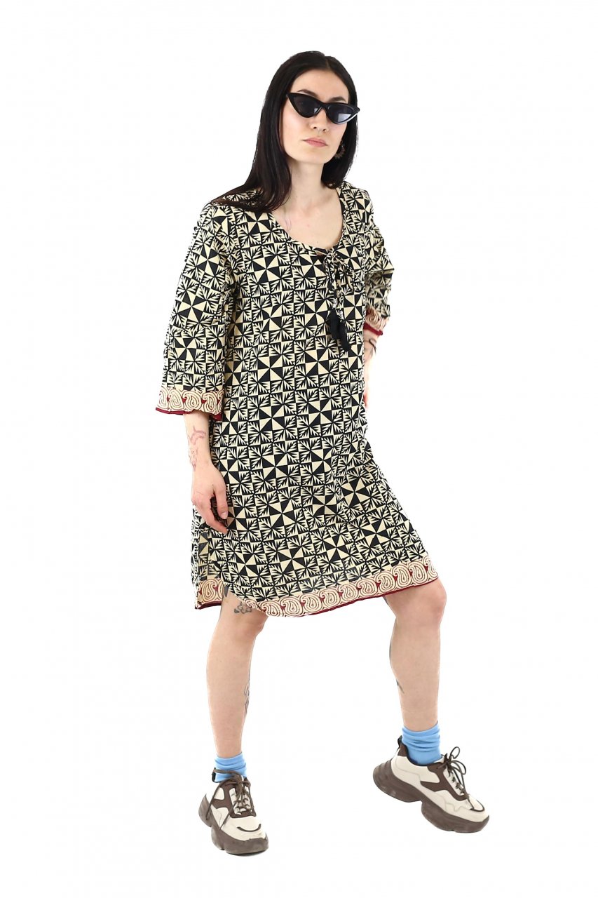 Tunica din 100% bumbac cu maneca 3/4 si croi relaxat - Model 6 [5]