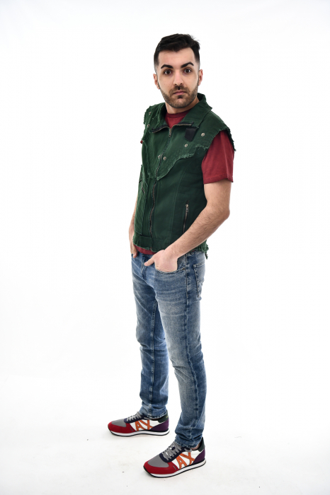 Vesta regular cu guler rusesc - Negru [12]