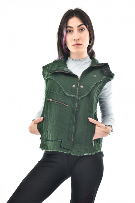 Vesta regular cu guler rusesc - Negru [3]
