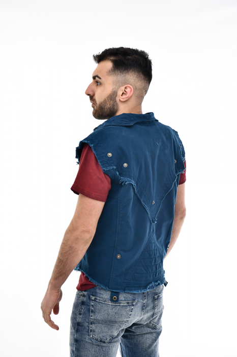 Vesta regular cu guler rusesc - Negru [11]