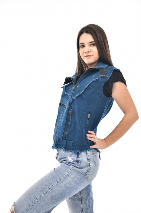 Vesta regular cu guler rusesc - Negru [14]