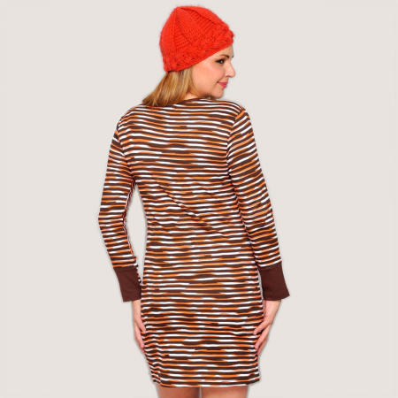 Rochie imprimeu dungi – culorile toamnei [2]