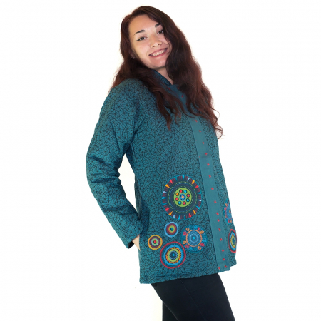 Jacheta casual femei – albastru&print all over BG 11 [2]