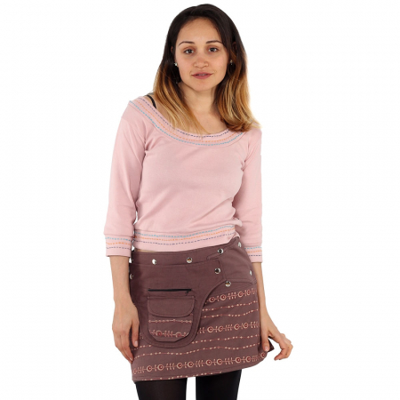LICHIDARE STOC - Fusta mini reglabila maro deschis Eye