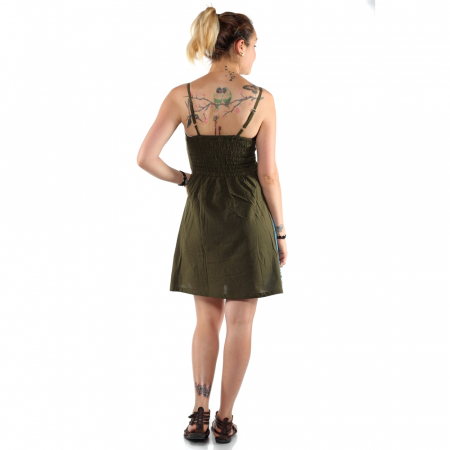 Rochie din bumbac verde - VIS [1]