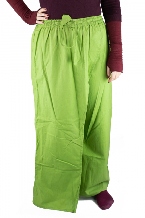 Pantaloni tip fusta din bumbac - Verde [0]