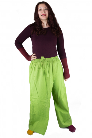 Pantaloni tip fusta din bumbac - Verde [3]