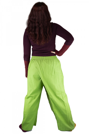 Pantaloni tip fusta din bumbac - Verde [7]