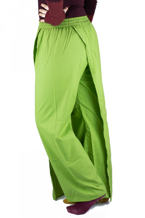 Pantaloni tip fusta din bumbac - Verde [1]