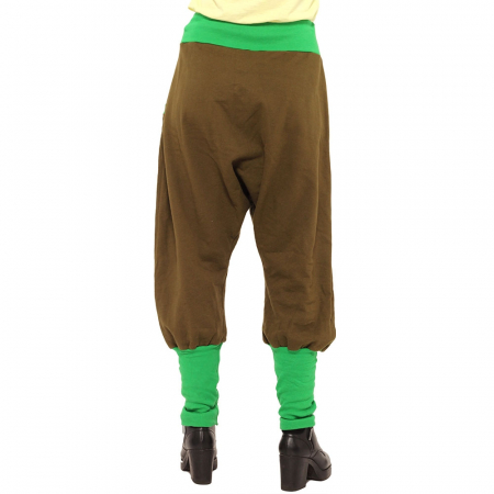 Salvari grosi cu banda verde si stransi jos - kaki [1]