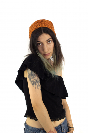 Pălării - Beanie din canepa lejera - Portocaliu